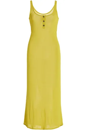 BRANDON MAXWELL The Catherine Knit Midi Henley Dress, , XS
