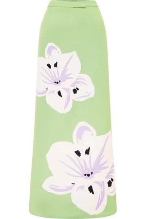 LEO LIN Clementine Floral-Print Maxi Skirt, , AU 8