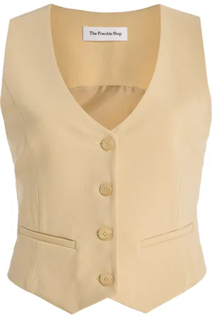 The Frankie Shop Roma Cropped Vest, , XS
