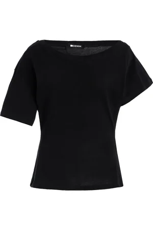 EB DENIM Elena Off-The-Shoulder Cotton T-Shirt, , XS