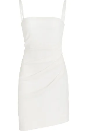 ANEMOS The Nadege Draped Linen-Blend Mini Dress, , XS
