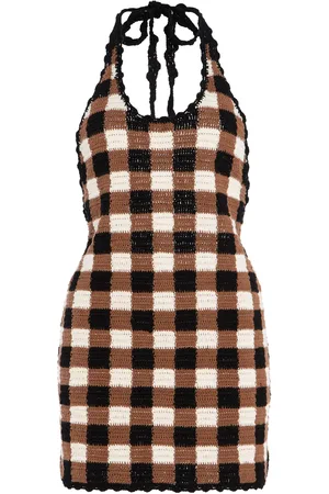 Akoia Swim Exclusive Riviera Gingham Knit Mini Dress, , XS