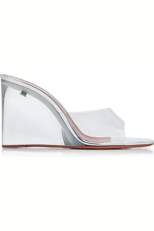 Amina Muaddi Lupita PVC Wedge Sandals, , IT 36.5