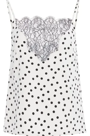 FRANCOISE Exclusive Stevie Lace-Trimmed Silk Crepe Cami Top, , FR 38