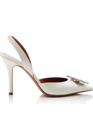 Amina Muaddi Begum Satin Slingback Pumps, , IT 36