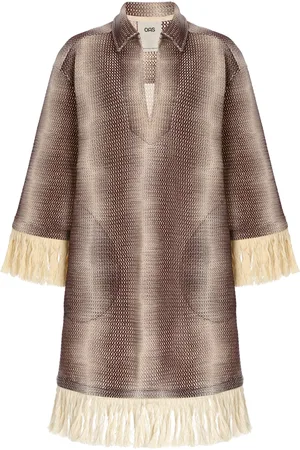Oas Exclusive Merlot Echo Aya Cotton Dress, , S