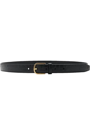 Totême Slim Croc Leather Belt, , 70