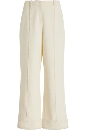 Simkhai Sully Cropped Crepe Wide-Leg Pants, , US 6