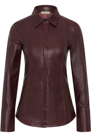 St Agni Paneled Leather Shirt, , S