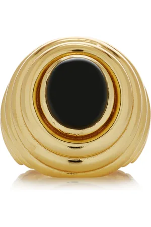 VALÉRE 22K -Plated Onyx Ring, , US 6, , Gifts For Her