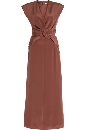 TOVE Jessa Twist-Detail Satin Maxi Dress, , FR 36