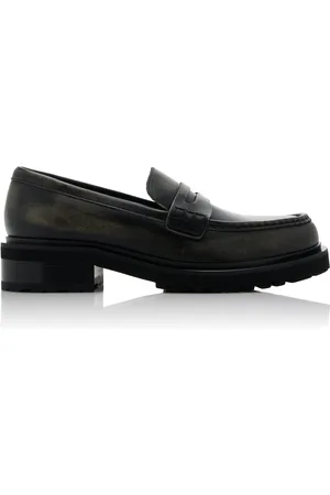 Golden Goose Distressed Leather Loafers, , IT 37