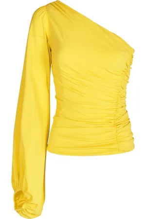 Silvia Tcherassi Oriana Asymmetric Puff-Sleeve Top, , S