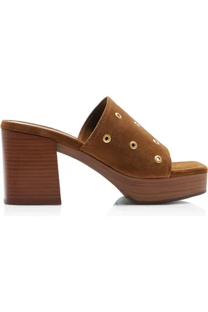 Gianvito Rossi Grommet-Embellished Suede Platform Sandals, , IT 36