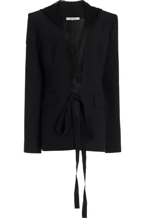 Nensi Dojaka Scarf-Detailed Twill Blazer, , L