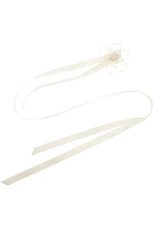 Jennifer Behr Susanna Flower-Detailed Silk Ribbon Necklace, , OS, , Gifts For Her