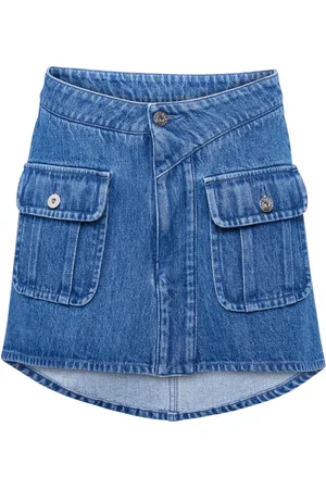 J.W.Anderson Pocket-Detailed Denim Mini Skirt, , UK 8