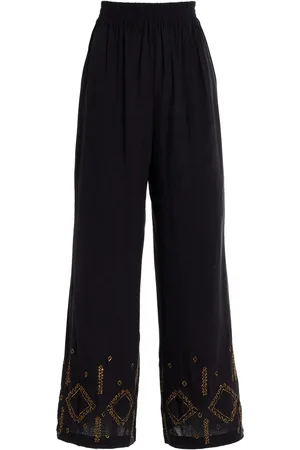 All That Remains Cleo Silk Wide-Leg Pants, , AU 6