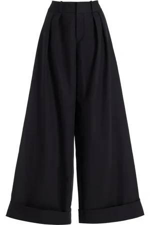 FRANCOISE Exclusive Mila Cotton Gabardine Wide-Leg Pants, , FR 36