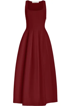Serafini Pleated Crepe Midi Dress, , IT 38