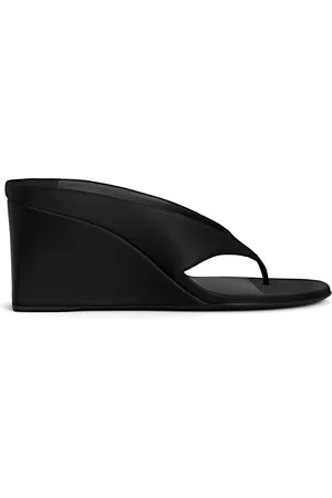 Alaïa Satin Wedge Thong Mules, , IT 38