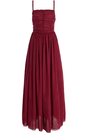 More Noir Claire Cotton-Silk Voile Dress, , XS