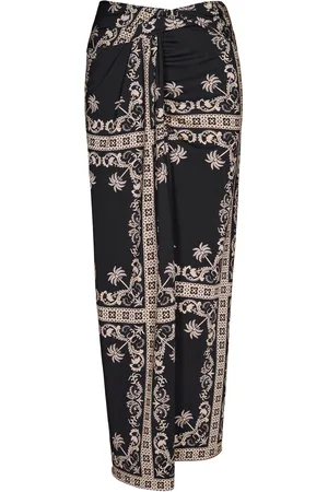 JOHANNA ORTIZ Dream Tiles Twisted Jersey Sarong Maxi Skirt, , US 10