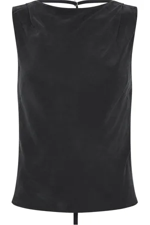 St Agni Draped Satin Open-Back Top, , L