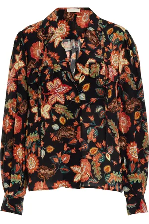 ULLA JOHNSON Florian Ruffled Silk Shirt, , US 10
