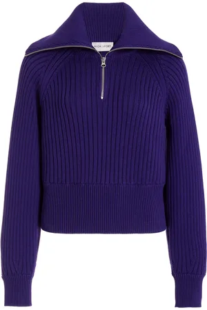 High Chester Ribbed-Knit Cotton-Blend Sweater, , XS