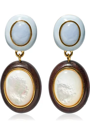 Lizzie Fortunato Papaya Gold-Plated -Stone Earrings, , OS, , Gifts For Her