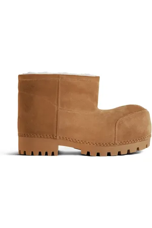 Balenciaga Alaska Suede & Faux-Fur Ankle Boots, , IT 36