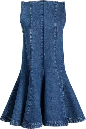 Khaite Mags Denim Mini Dress, , US 8