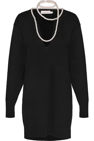 ZIMMERMANN Crush Necklace-Detailed Merino Wool Midi Dress, , 0P