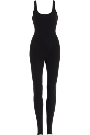 ÉTERNE Cotton-Modal Tank Catsuit, , XS