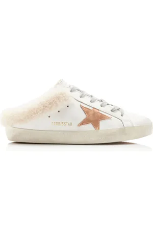 Golden Goose Super-Star Shearling-Lined Leather Slip-On Sneakers, , IT 41