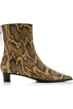 Aeyde Harriet Snake-Effect Leather Ankle Boots, , IT 36