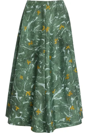 Altuzarra Varda Printed Silk Midi Skirt, , FR 40