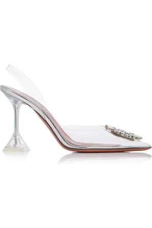 Amina Muaddi Begum Crystal-Embellished PVC Pumps, , IT 35