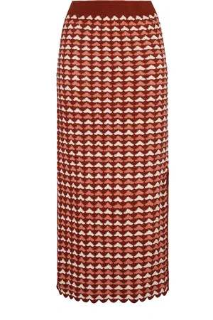Escvdo Exclusive Motupe Crocheted Cotton Midi Skirt, , M