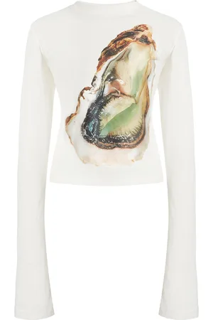 A.W.A.K.E. MODE Oyster Graphic Long Sleeve Tee, , M