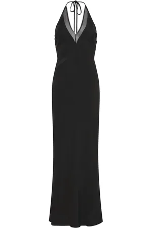 St Agni Mesh-Trimmed Knit Maxi Dress, , XS