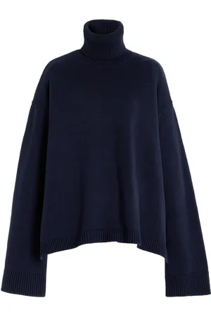 The Frankie Shop Rhea Oversized Wool-Cotton Turtleneck Sweater, , S
