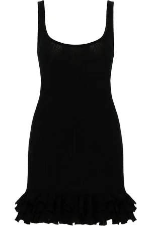 BRANDON MAXWELL The Sutter Ruffled Cashmere Mini Tank Dress, , M