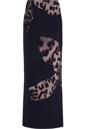DRIES VAN NOTEN Salvix Printed Maxi Skirt, , FR 38