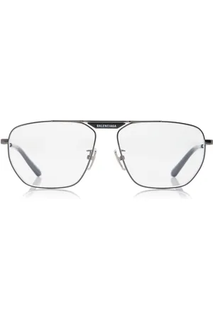 Balenciaga Tag 2.0 Aviator-Frame Metal Glasses, , OS