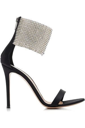 Gianvito Rossi Crystal-Embellished Satin Sandals, , IT 36