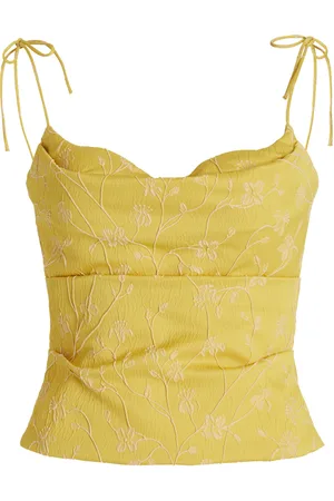 Rosie Assoulin Draped Brocade Camisole Tank Top, , US 4