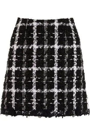 Carolina Herrera Tweed Mini Skirt, /white, US 2