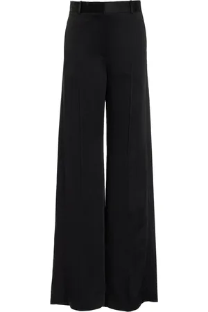 Totême Cuff-Slit Satin Wide-Leg Trousers, , EU 34